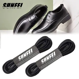 Sunfei मोम जूता लेस पतली दौर लच्छेदार Shoestrings स्ट्रिंग्स काले/ब्राउन 3mm लच्छेदार Shoelaces कपास कपड़े के लिए पोशाक जूते