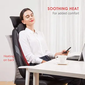 Massjepute Đa Chức Năng Hồng Ngoại Massage Cushion Rung Cơ Thể Massager Với Bộ Chuyển Đổi Xe Màu Nâu, Đen Hoặc Tùy Chỉnh