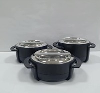 Zeitgenössischer Isolierbehälter mit Edelstahl-Innenbehälter, Verriegelbarem Deckel und Doppelgriffen, 1,8L 2,3L 2,8L