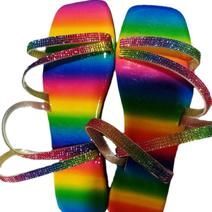 <span class=keywords><strong>Sandalias</strong></span> Brillantes para Mujer, <span class=keywords><strong>Sandalias</strong></span> de Verano, Moda, Color Caramelo, Chanclas, <span class=keywords><strong>Sandalias</strong></span> <span class=keywords><strong>Planas</strong></span> <span class=keywords><strong>con</strong></span> Diamantes para Playa, <span class=keywords><strong>Sandalias</strong></span> de Exterior - Product Image 5