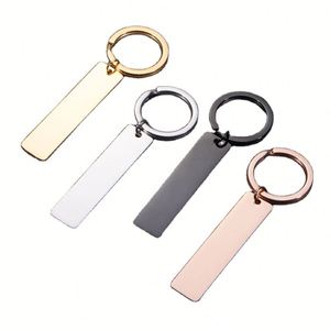 Stainless Steel Key Chain Custom Jewelry Personal Logo Metal Key Chains Men Metal Laser Engravable <b>Keychain</b> Name - Product Image 1