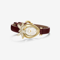 Montre à quartz pour femmes avec cadran en forme de fraise exquis et mignon, style vintage, bracelet en cuir noir et rouge, montre-bracelet tendance pour femmes