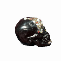 Crâne squelette en plastique de luxe Halloween décoration de table gemmes fantaisie pour accessoires de maison de barre de fête