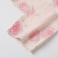 Nouveau cardigan en tricot ombré rose romantique pour femme, style décontracté, avec boutons perlés, collection automne-hiver 15a-4045