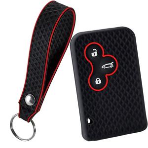 Porte-clés pour Renault <span class=keywords><strong>Scenic</strong></span> Clio Logan Megane <span class=keywords><strong>2</strong></span> 3 Koleos, <span class=keywords><strong>2</strong></span> pièces, étui pour clé de voiture à 3 boutons - Product Image 4