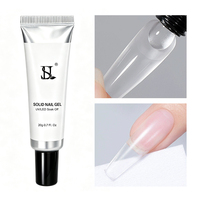 Colle UV en gel solide HS OEM pour ongles à presser, étiquette privée personnalisée, tube de 20g, colle adhésive forte pour capsules d'ongles en gel souple