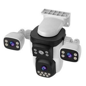 Caméras solaires <span class=keywords><strong>sans</strong></span> <span class=keywords><strong>fil</strong></span> à trois objectifs 9MP 4G avec carte SIM WIFI, <span class=keywords><strong>surveillance</strong></span> CCTV extérieure, caméra <span class=keywords><strong>de</strong></span> sécurité réseau extérieure PTZ - Product Image 2
