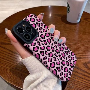 Custodia per telefono con stampa leopardata Sexy con labbra <span class=keywords><strong>rosa</strong></span> per <span class=keywords><strong>iPhone</strong></span> 15 14 13 12 <span class=keywords><strong>11</strong></span> <span class=keywords><strong>Pro</strong></span> Max <span class=keywords><strong>Cover</strong></span> in Silicone morbido leopardato - Product Image 4