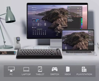 Teclado Mecánico Inalámbrico AULA F75 Max con GIF Personalizable, Teclado Tri-Modo TFT 75% con Perilla para PC y Tablet