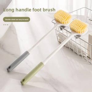 Brosse de bain double face à long manche, multifonctionnelle, pour exfoliation des pieds et du dos, à poils doux - Product Image 5