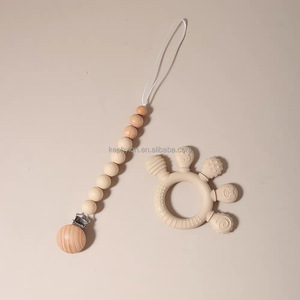 Nouveau design, <span class=keywords><strong>sucette</strong></span> en silicone de qualité alimentaire pour bébé avec clip anti-chute, sans BPA, masseur de gencives pour nourrissons, cordon anti-perte pour nouveau-né - Product Image 5