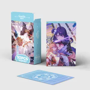 92 Stk/zak Genshin Impact Speelkaarten Verkoop Dubbelzijdig Afdrukken Kleine Ansichtkaart Anime Karakter Klee Fotokaart