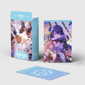 92 pz/borsa <span class=keywords><strong>Genshin</strong></span> impatto carte da gioco vendita doppio lato stampa piccola cartolina Anime personaggio Klee foto Card - Product Image 1