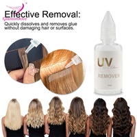 GlamorDove Kit de lumière UV Système d'extensions de cheveux avec lumière UV Lampe LED Machine, colle, brosse, dissolvant, bouclier anti-UV Defender