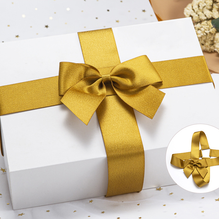 Custom Rosette Gift Package Printed Stain Ribbons Single Double Face Ribbon Rolls