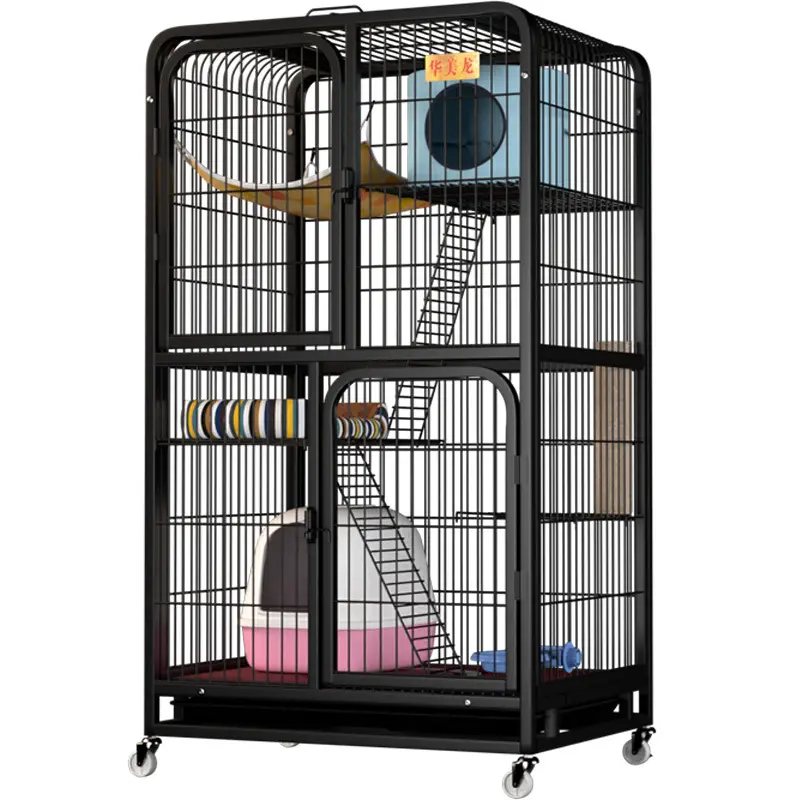Cat Cages Indoor Luxury Villa High Quality Cages For Dogs Metal Kennels Supersized 4 Layers Cat House