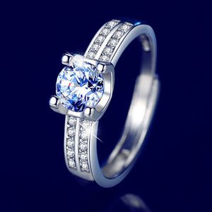 Anillo De Acero Inoxidable Full Zircon Band Diamond <b>Ring</b> <b>Adjustable</b> Open Zircon Wedding <b>Ring</b> Engagement Copper <b>Rings</b> for Bridal - Product Image 2