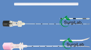 קנולה חד פעמית מאושרת ISO בגדלים 20G ו-22G, ישרה ומעוקלת, לטיפול בכאב באמצעות גלי רדיו (RFA), גשש RFA לטיפול בעמוד השדרה ובעצבים בבעלי חיים. - Product Image 3