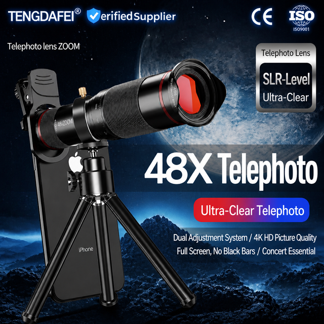Universal Camera Mobile Smart Phone Lens 48X Mobile Phone Telescope Remote Photography High-definition External Camera