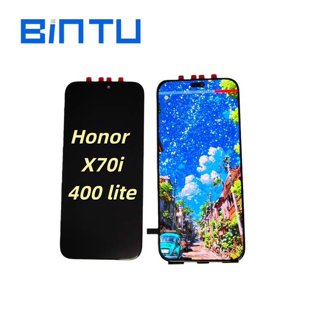 BINTU High Quality OLED Mobile Phone Touch Screen Digitizer Assembly for Honor X70i 400 Lite 6.7" 400cd+ Luminance