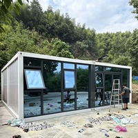 Maison conteneur portable, détachable et extensible pour bureaux, bâtiments, garages, hôtels, écoles, salles de classe, dortoirs et habitations