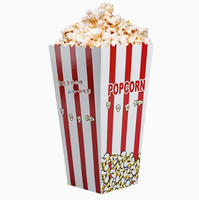 Boîte à popcorn en papier kraft brun ivoire, de qualité alimentaire, nouvelle collection
