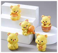 3D DIY Jardín de hadas casa de muñecas decoración animales miel oso miniatura Kawaii pequeño mediano resina figuritas a granel chico juguetes regalos