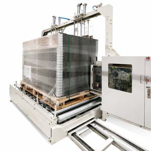 Machine de cerclage latéral pour charges lourdes, dispositif automatique de cerclage en sangles PET pour le processus d'emballage des palettes de matériaux en verre empilés - Product Image 1
