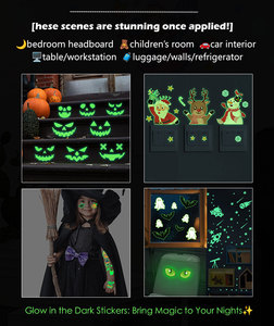 <span class=keywords><strong>Adesivi</strong></span> Creativi Personalizzati Fluorescenti Blu-Verde Effetto Occhio di Gatto Impermeabili per Bagno, Toilette e Decorazione Pareti Domestiche - Product Image 5