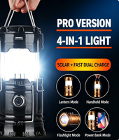Lanterne de camping solaire avec port de charge USB, lampe suspendue étanche pour l'extérieur, idéale pour la randonnée, les marchés nocturnes et la rue