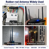 Antena de Goma Flexible de 50 mm y 2.5 dBi, 2.4G 900/1800 433mhz 4G, para Comunicación Inalámbrica y Otros Usos, en Oferta
