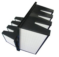 Filtre HEGA en plastique ABS de type V H13 H14 pour système de climatisation domestique, grand volume d'air, filtre rigide haute performance avec média en fibre de verre
