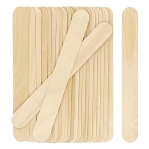 Palos artesanales <span class=keywords><strong>Jumbo</strong></span>, 100 Uds., palitos de helado de madera Natural Premium, depresores de lengua grandes, depilación, suministros de depilación, artesanía - Product Image 1