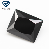 5a grade 3*5mm-13*18mm baguette coupée à la machine zircon cubique noir pierres précieuses synthétiques en vrac découpées à la machine pierres CZ en forme de baguette