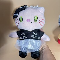 Vente en gros de figurines en peluche personnalisées, figurines de chat effrayantes avec cicatrice cousue, pour anniversaire, anti-stress, décoration de fête d'Halloween