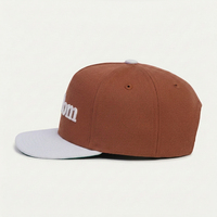 Cappellino da Baseball Vintage a 5 Pannelli in Cotone Twill di Alta Qualità con Ricamo 3D Personalizzato Bicolore
