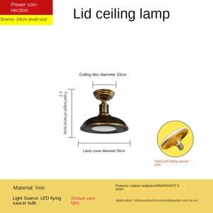 IP65เพดานฟลัชแบบเรียบง่ายกลางแจ้งกันน้ำได้ทันสมัยอลูมิเนียมสีดำด้านพลาสติกสำหรับโรงนาฟาร์ม - Product Image 6