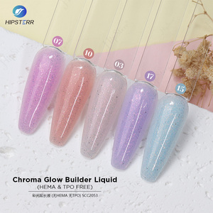 Chroma Glow Builder Liquid HEMA &amp; TPO FREE Biab <strong>Nail</strong> Builder Self-Leveling OEM/ODM Soak Off Biab Builder <strong>Nail</strong> Gel in a Bottle - Product Image 1