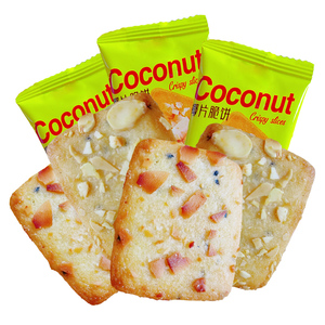 Crêpes chips de noix biscuits biscuits tranche de noix de coco mince croustillant biscuits chips gros biscuit casse-noix - Product Image 1