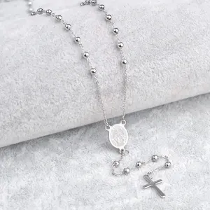 Rosarios católicos para hombres y mujeres, rosario católico, rosario,  regalos católicos, 12 piezas (blanco)