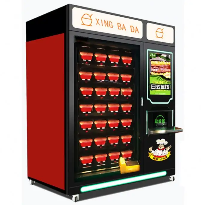 Gekochte Lebensmittel Mikrowelle Heizung Verkaufs automat Verkauf von warmen Lebensmitteln Selbstbedienung automat Automatischer Wärmer