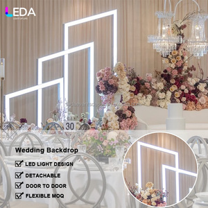 Leda đám cưới lớn hội trường dẫn ánh sáng Dải Backdrop đứng thiết lập hình học Wedding party Kim Loại vòm - Product Image 3