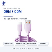 Kabel USB C Silikon Cair LUNGKAY 5V 3A OD 4.2mm Tembaga Berlapis Timah untuk Pengisian Daya Ponsel Tablet Pabrik OEM ODM