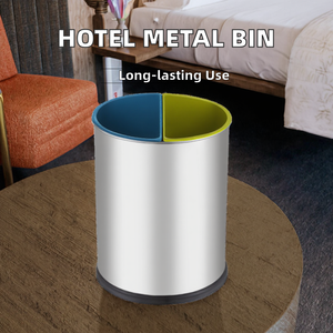New Style Durable and Waterproof Metal Recycling <b>Bin</b> for Hotels Open Top Without <b>Lid</b> Iron Material - Product Image 3