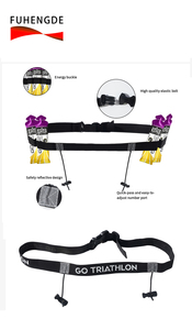 Marathon Bib Bandjes Polyester Lange Afstand Hardlopen Sport Opknoping Nummerplaat Verstelbare Lengte Elastische Banden - Product Image 5