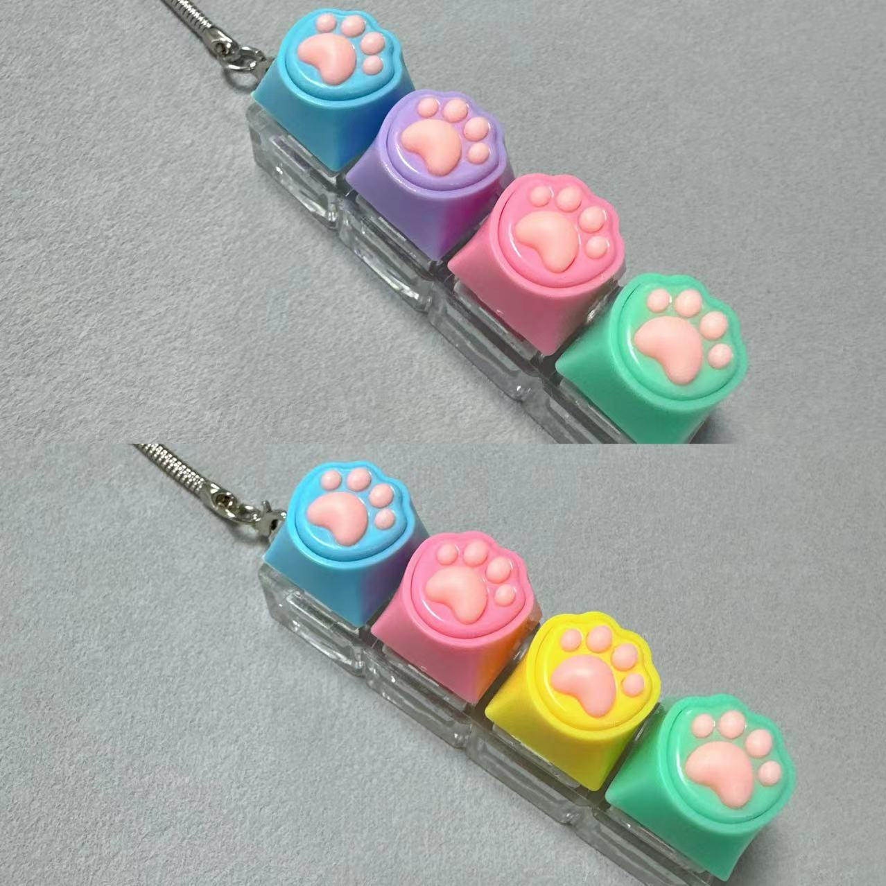 Cuatro llaves a través de la garra de gato de silicona2