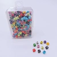 Mini dés acryliques de 5mm avec des dés colorés 5 # de points pour la promotion en stock multicolore