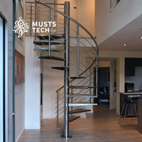 Appartement duplex de luxe, design architectural, assurance qualité, escalier en spirale