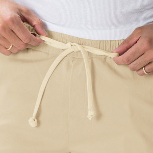 Pantalon cargo pour hommes, bleu clair, en coton, avec cordon de serrage, taille élastique, multi-poches, décontracté, pour un usage quotidien et des activités de plein air - Product Image 2