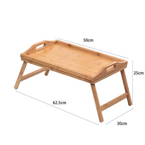 <span class=keywords><strong>Table</strong></span> de petit-déjeuner <span class=keywords><strong>en</strong></span> bambou, <span class=keywords><strong>plateau</strong></span> de service pour ordinateur portable, avec pieds pliables - Product Image 2